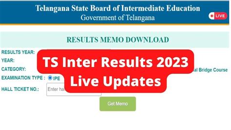 TS Inter Results 2023 (OUT): Telangana 1st, 2nd year .